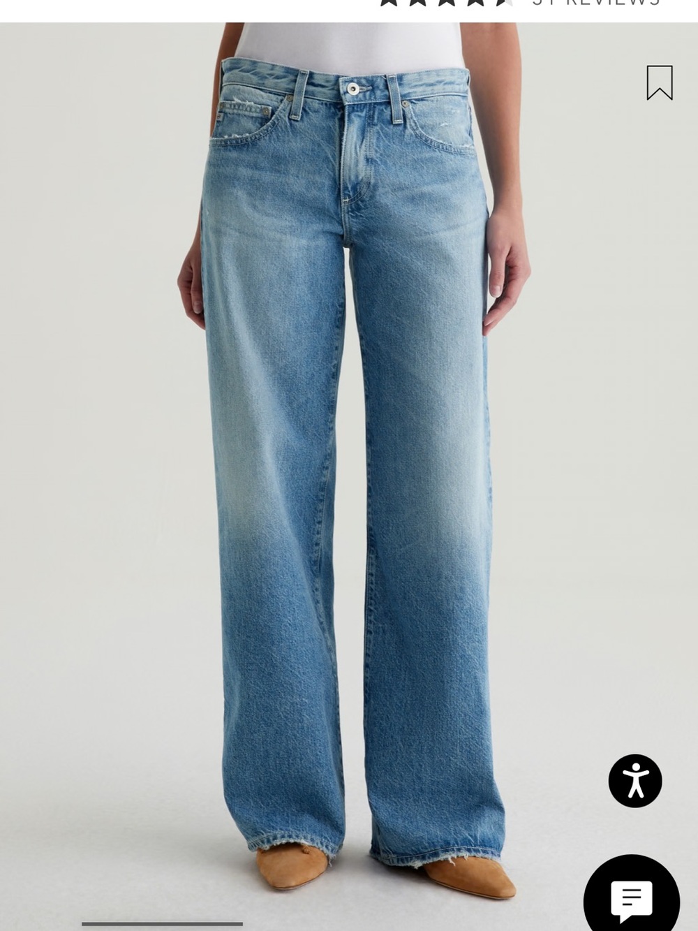AG jeans Adria Jean low rise wide leg